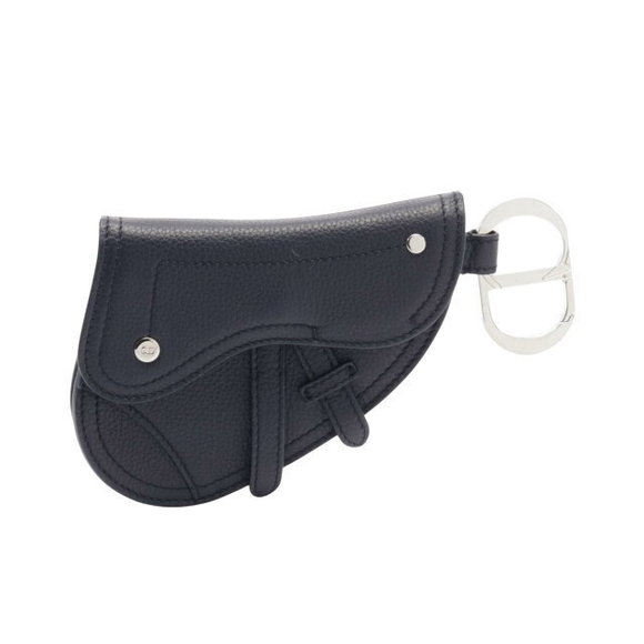 Dior Saddle Leather Pouch Bag Navy Blue - Picture 1 of 5